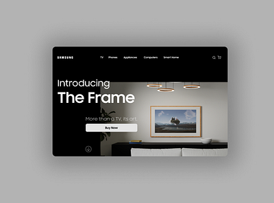 The Frame Product Hero 3d modeling 3dmodeling blender blender3d product product page samsung ui ui ux ui design uidesigner uiux ux ux ui ux design uxdesigner visual design web design webdesign