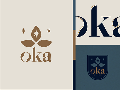 Oka - Logo boho branding candle design feminine graphic graphic design logo logomark natural neutral typography wordmark