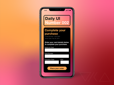 Daily UI 002 Checkout screen app daily ui dailyui dailyui002 dailyuichallenge design graphic graphic design mobile app ui ui ux ui design uidesign