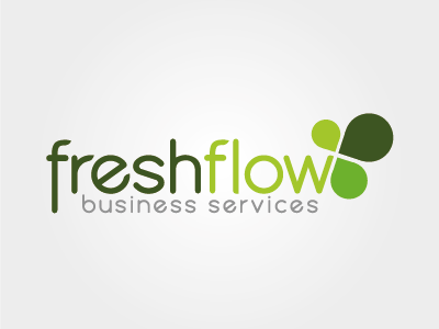 freshflow branding clean fresh identity logo mark organic symbol