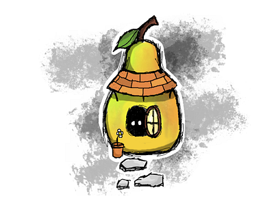 Abnormal Pear Home abnormal art color design illustration