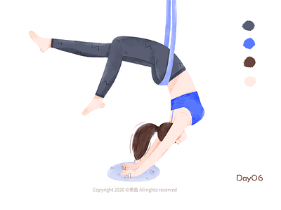 Let's Yoga 06 ! girl illustration sports yoga