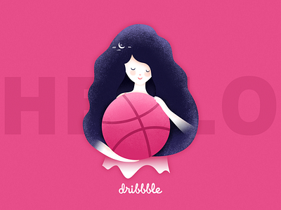 Hello Dribbble illustration