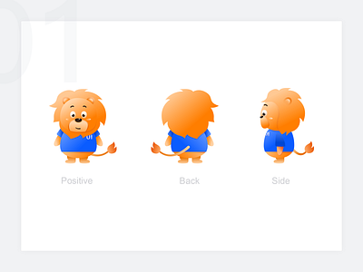 Three Views of Mascots illustration ui