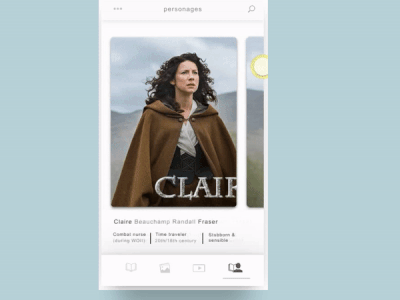 outlander animation mobile ux