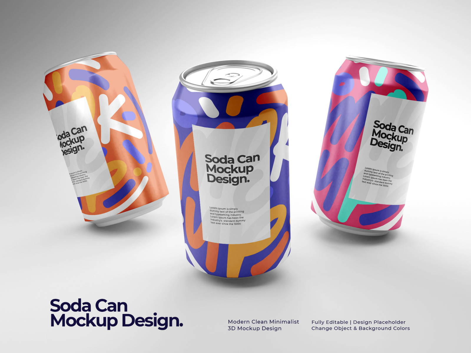 Download Soda Can Mockup Design By Fisual 3d Vactory On Dribbble PSD Mockup Templates