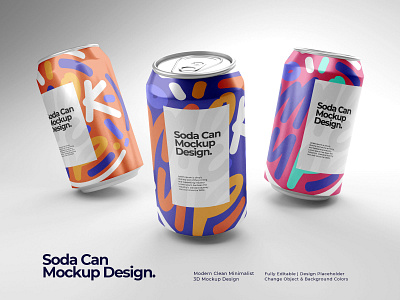 Soda Can Mockup Design 3d modeling blender3d mockup mockup design