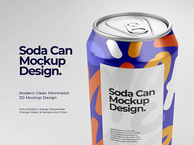 Soda Can Mockup Design 3d modeling blender 3d mockup mockup design