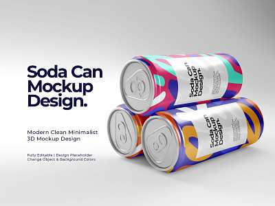 Soda Can Mockup Design 3d modeling blender 3d mockup mockup design soda can
