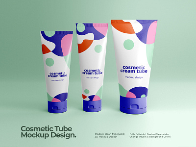 Cream Tube Mockup Design 3d mockup 3d modeling blender 3d mockup design