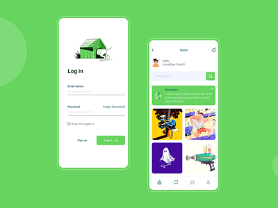 Daily UI Challenge app ui clean app ui green simple app design ui challenge