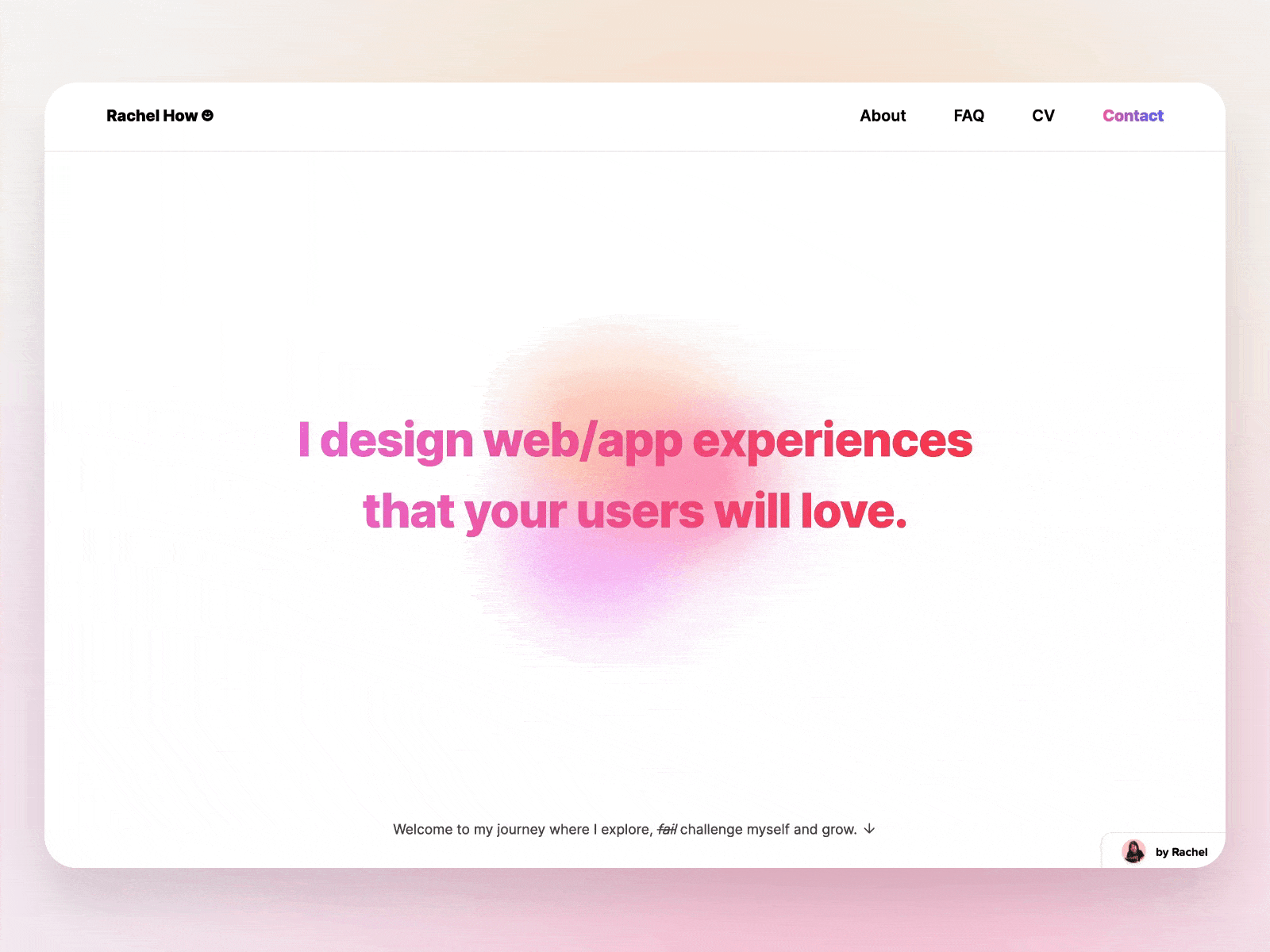 My personal site - design and code