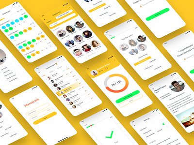 NameLink App Design Concept | UI UX Challenge adobe adobe xd app branding daily ui design flat icon identity illustration illustrator ios mobile ui uidesigner ux uxdesigner vector web website