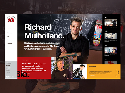 Mulholland grid minimal mondarian personal speaker ui ux website