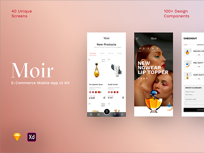 Ui Moir design ecommerce app ecommerce design ui ui kit ux