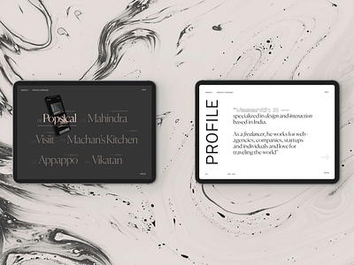 Portfolio Exploration design minimal mobile ui ui kit ux website