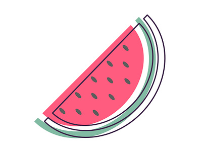 Watermelon affinity affinitydesigner color palette design digital art flat flat design fruit graphic design illustration illustrator logo vector vector art vector artwork vector illustration watermelon