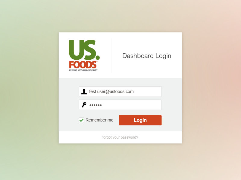 US Foods Dashboard Login By Evgeniy Loktev On Dribbble