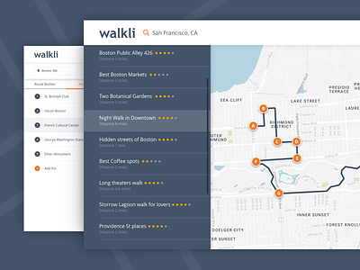 Walkli 🌴⛱🗿 app for travalers app city dark desktop travel walk walkli web
