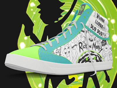 Rick and Morty Shoe Doodle art cartoon design graphic design illustration netflix rick and morty shoe vector