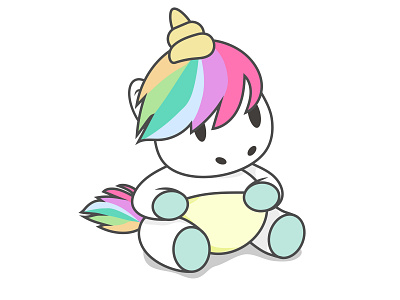 Unicorn Kid aftereffects animation flat illustration illustrator kid unicorn vector