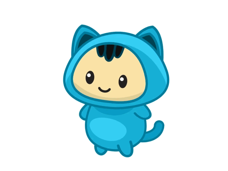 ChibiCat 2d aftereffects animation blue cat chibi chibicat cute design flat illustration illustrator vector