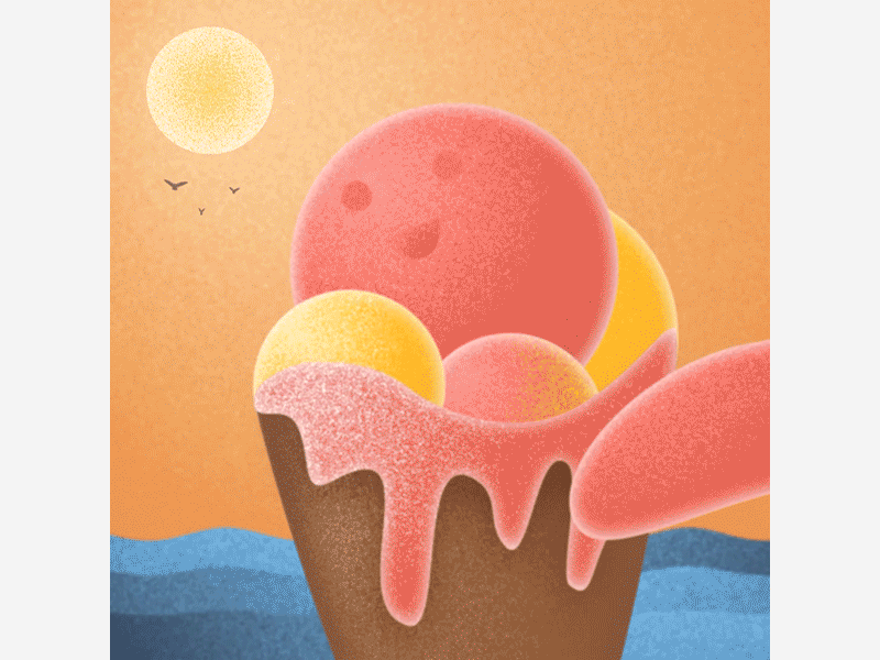 Summer Time aftereffects animation design ice icecream illustration summer summertime