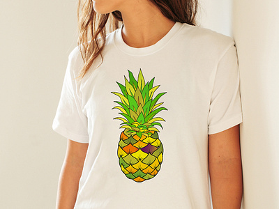 Pineapple Vector Watercolor T-SHIRT for amazon and teespring