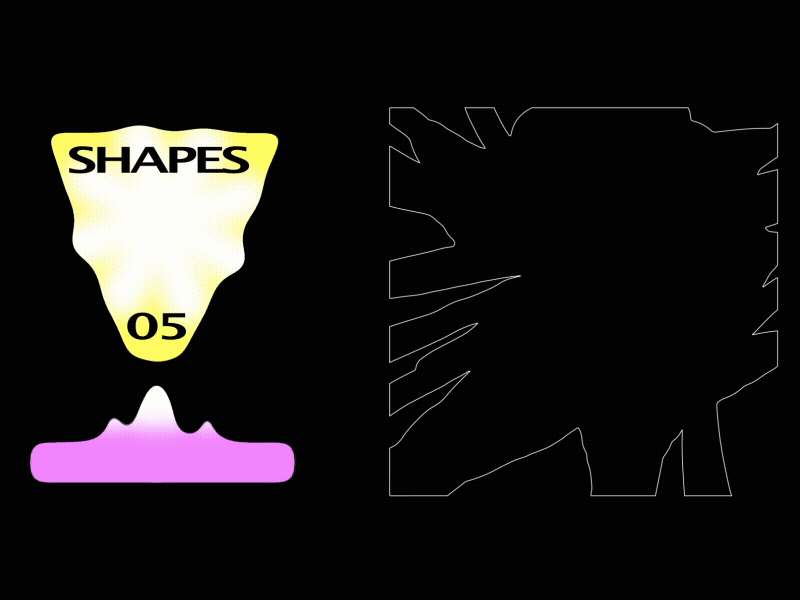 Shapes animation black dinamic modern morphing motion outline typogaphy