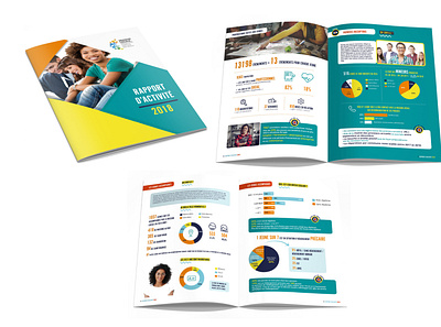 Annual report catalogue colorful colors design flat icon layout print report report design type typography vector