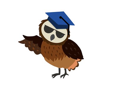 Owl instructor illustration procreate