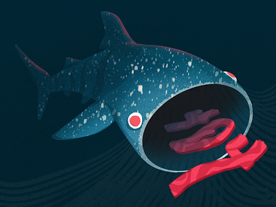 404 - Whale Shark 404 animal character characterdesign eat food illustration mammal marine marine life ocean ocean life shark whale whale shark whales