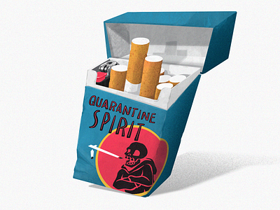 Quarantine Spirit american spirit cigarette cigarettes illustration skeleton skull smoke