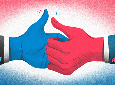 Election Day 2020 editorial election hands illustration president