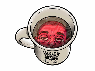 Unmotivated cartoon character characterdesign coffee illustration mug sad tired unmotivated variety