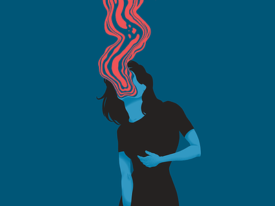 Restless anxiety character characterdesign illustration mental health restless woman