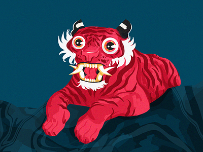 Devil Cat animal barong cartoon cat character characterdesign demon devil dragon illustration sumatra tiger
