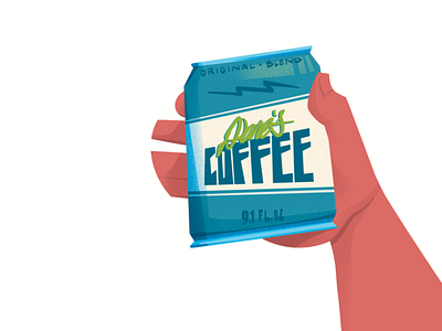 Dane's Coffee can character characterdesign coffee cold brew drink hand illustration soda