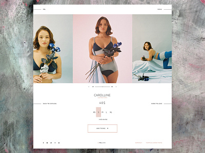 Lingerie Item page design flat lingerie online store ui web