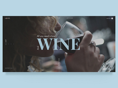 Wine store Main page design online store ui web wine wine bar
