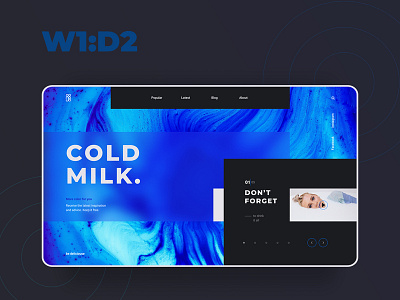 Self UI Challenge — 2. Cold milk design flat ui uichallenge web
