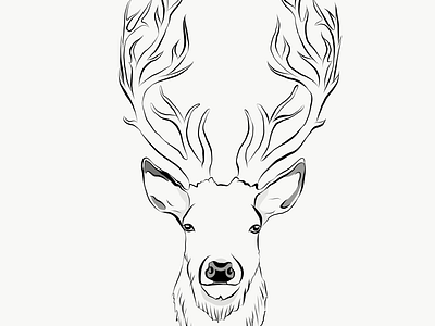 Deer illustration deer design illustration vector