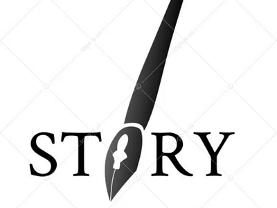 Story logo fountain pen nail pen pen poet post story text writing