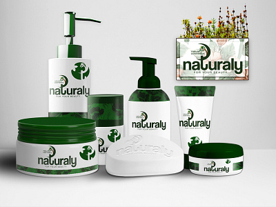 Naturaly Cosmetics Branding and Product Design. brand branding cosmetics design freelancer graphic design graphicdesign logo photoshop producatdesign product