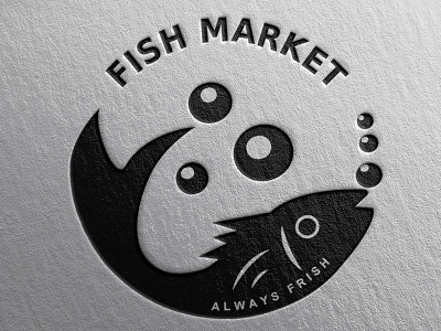 Logo Design - Fish Market brand branding design freelancer graphic design graphicdesign illustration logo