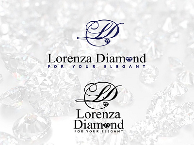 شعار وكتالوج - Logo and Catalog Lorenza Diamond brand branding design diamond diamond logo elegance elegant freelancer graphic design graphicdesign jewelery logo luxury brand