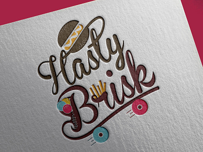 Hasty Brisk brand branding burger calligraphy design fast food food freelancer graphic design graphicdesign illustration logo restaurant typography vector