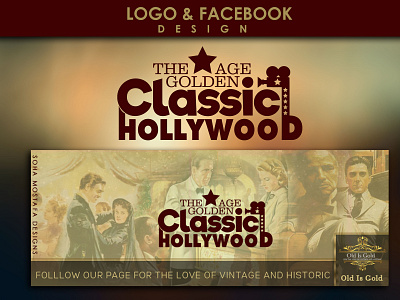 Logo and Facebook Design - Classic Hollywood advertising art branding cinema classic facebook hollywood logo old vintage