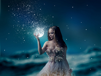 Sea and moon Magic Photo Manipulation