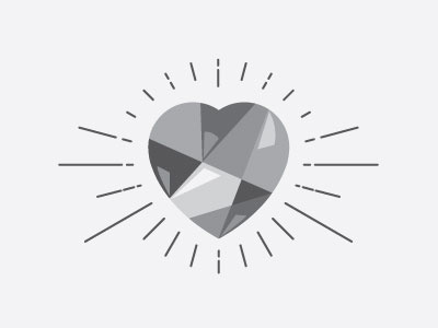Heart Logo branding concept grey heart logo